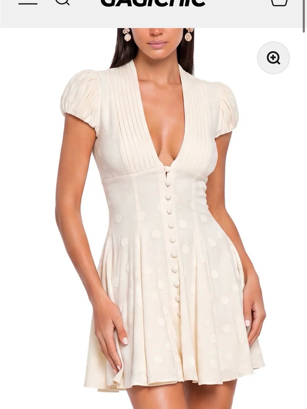 Gagichic white polka dot mini dress
